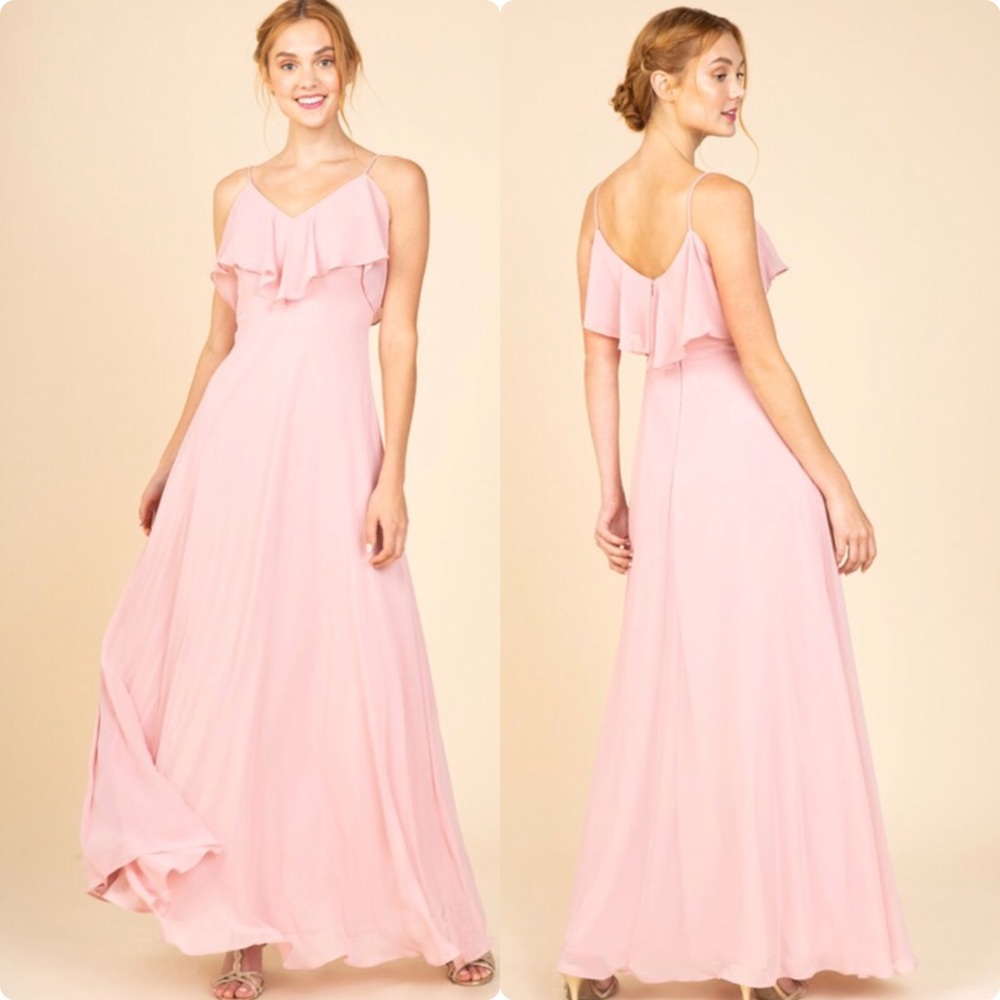Dusty Rose Chiffon Bridesmaids Gown. Sizes XS- 4XL